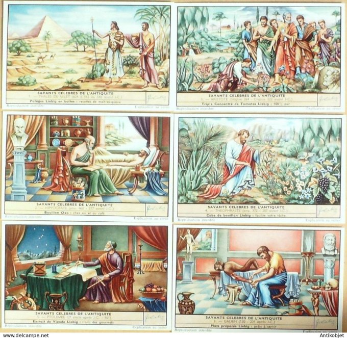 Chromo Liebig Sang 1696 Savants celebres d'Antiquite (1958)