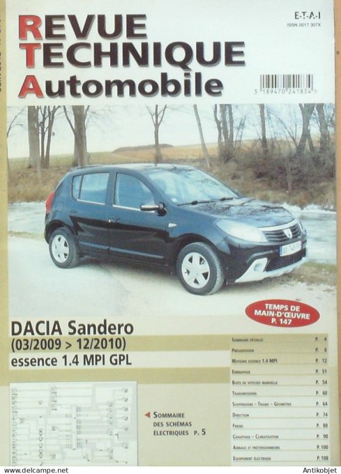 Revue Tech. Automobile 2012 n°B761 Dacia Sandero
