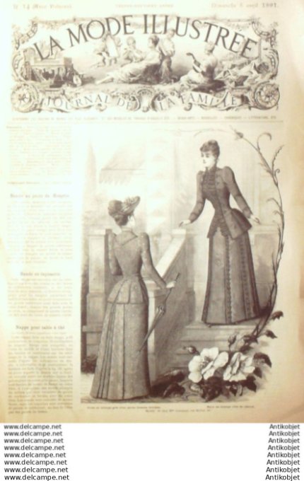 Journal + Patron Mode illustrée  1891 # 14 (with Pattern)