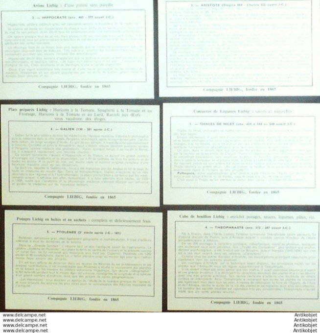 Chromo Liebig Sang 1696 Savants celebres d'Antiquite (1958)