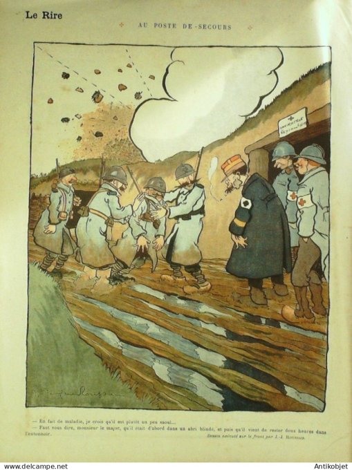 Le Rire Rouge 1916-07- 8 #  86 Journal humoristique Ed.Originale Cantonnement