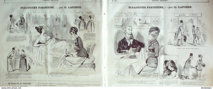 Le Journal Amusant 1880 # 1227 Comedie Victor Sardou Daniel Rochat par Stop