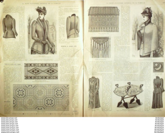 Journal + Patron Mode illustrée  1891 # 14 (with Pattern)