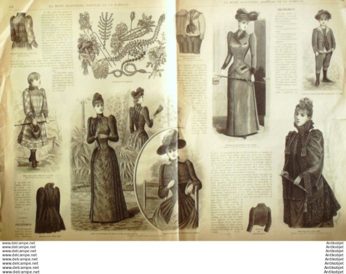 Journal + Patron Mode illustrée  1891 # 14 (with Pattern)