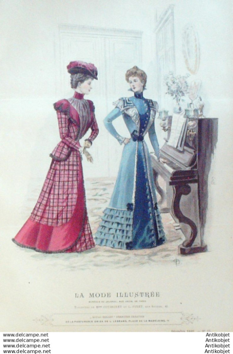 Gravure Mode illustree 1898 # 51 (Old Fashion plate) RARE