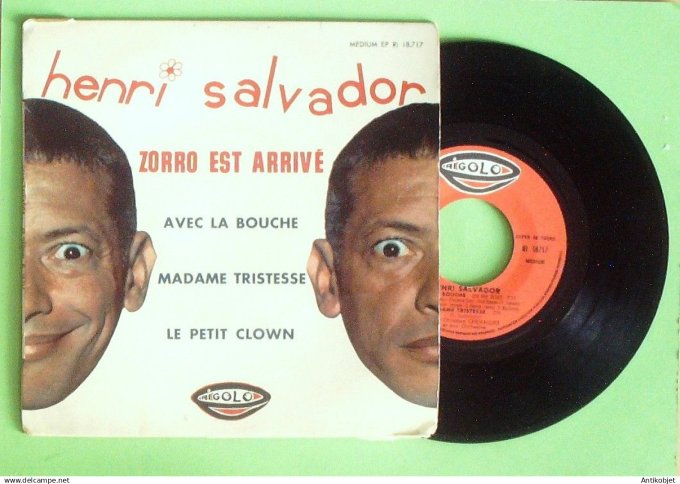 Salvador Henri 45T EP Zorro est arrivé 1964