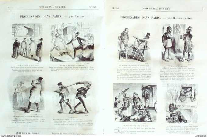 Petit journal pour Rire 1860 # 253 Reveillon Grevin