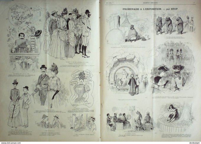 Le Journal Amusant 1889 # 1717 Peche pratique par Henriot