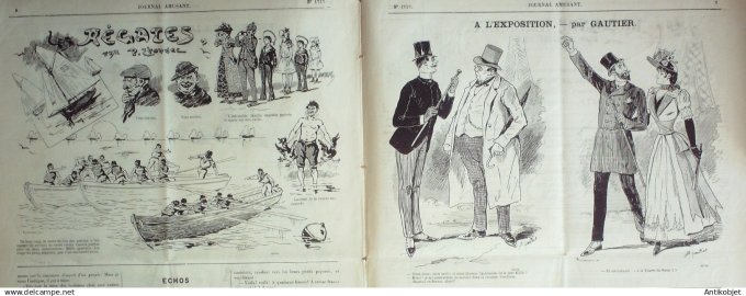 Le Journal Amusant 1889 # 1717 Peche pratique par Henriot