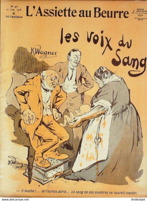 L'Assiette au beurre 1908 n°378 Les voix du sang Wagner