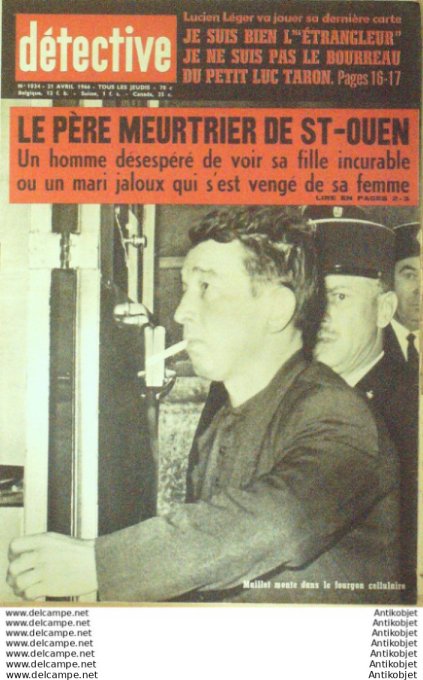 Détective 1966 # 1034 Evreux Mulhouse Nîmes Dunkerque St-Ouen Audenge Alençon
