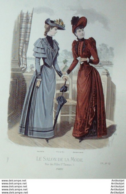 Gravure Mode Salon 1889 #  969 (Old Fashion plate)