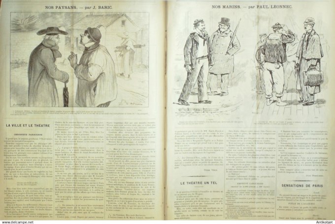 Le Journal Amusant 1891 n°1837 Les serviteurs le budget, bribes et morceaux la fille de Fanchon