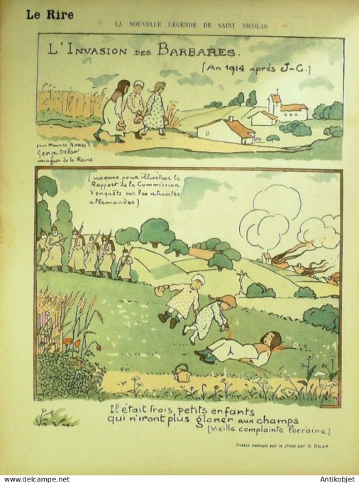 Le Rire Rouge 1915-12-11 #  56 Journal humoristique Ed.Originale Deux aveugles