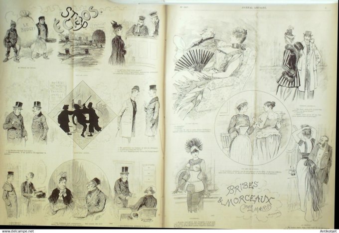 Le Journal Amusant 1891 n°1837 Les serviteurs le budget, bribes et morceaux la fille de Fanchon