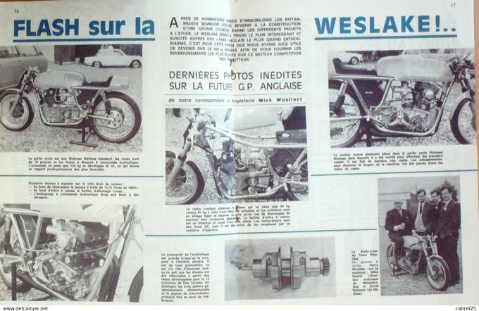 Moto Revue 1969 n° 1917 Vanderbecken 650cc Benelli Honda CB 350 Sourdot