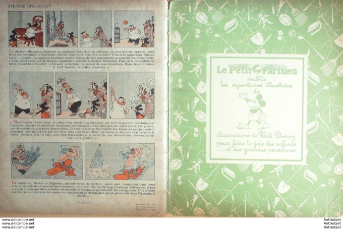Walt Disney Mickey Abdique Hachette # 17 Eo 1939