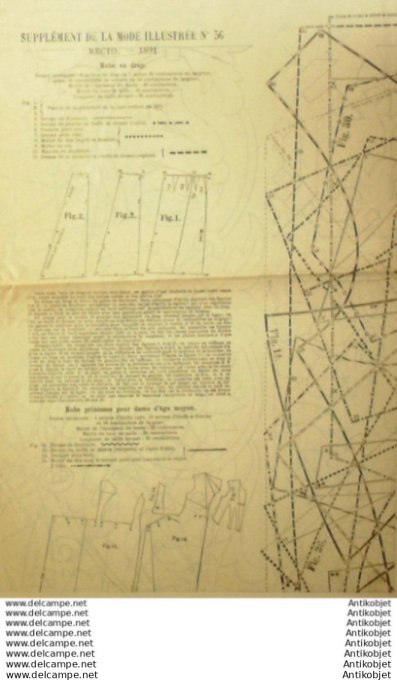 Journal + Patron Mode illustrée  1891 # 36 (with Pattern)