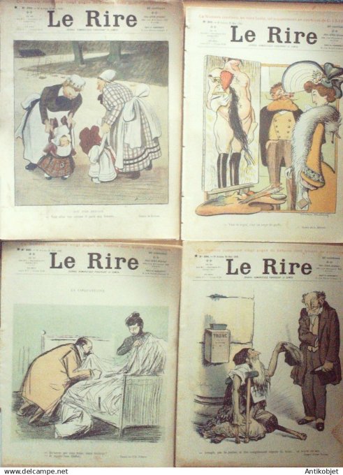 Le Rire 1902 lot 4 revues Huard metivet Leandre Sancha Rabier Laplagne Helle Roubille