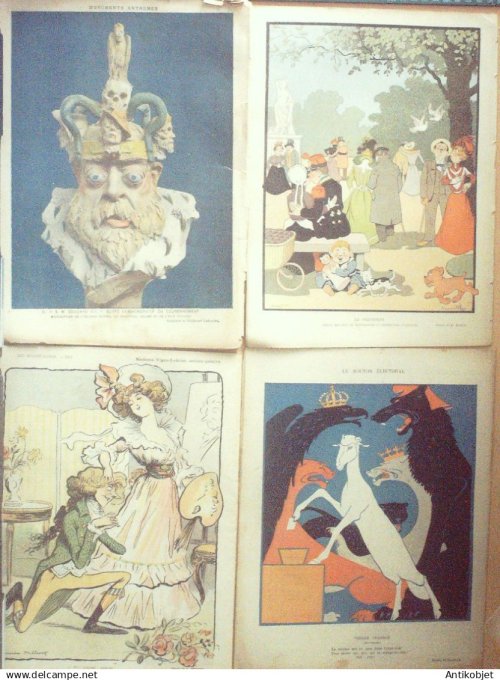 Le Rire 1902 lot 4 revues Huard metivet Leandre Sancha Rabier Laplagne Helle Roubille