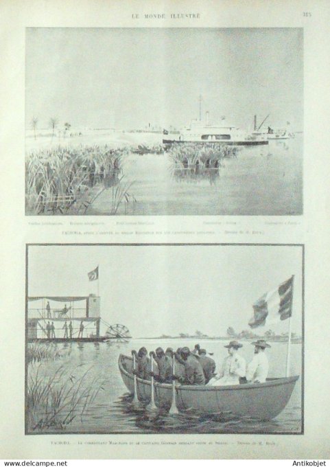 Le Monde illustré 1898 n°2169 Pékin Tsen-Men Soudan Bangui Fachoda Bagoe Samory Calvi Vizzavona Boni