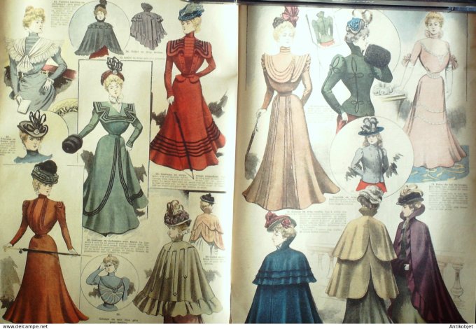 La Mode du Petit journal 1898 n° 46 Toilettes Costumes Passementerie