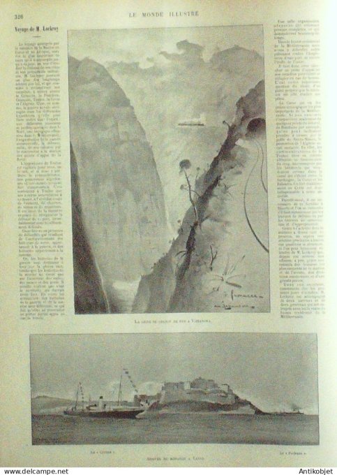Le Monde illustré 1898 n°2169 Pékin Tsen-Men Soudan Bangui Fachoda Bagoe Samory Calvi Vizzavona Boni