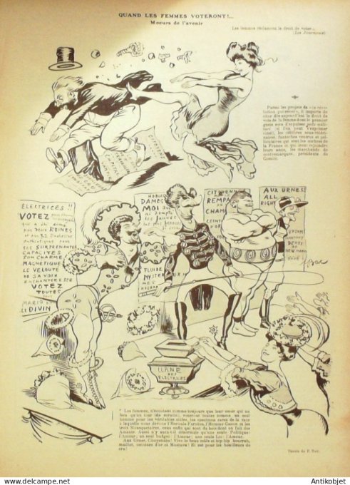 Le Rire 1906-06- 2 # 174 Journal humoristique Ed.Originale Filles de joie
