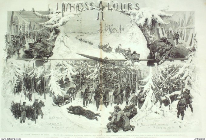 Le Monde illustré 1874 n°886 Espagne Somorrostro guerre Carliste Ballon Etoile polaire