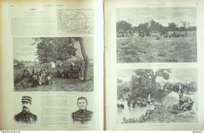 Le Monde illustré 1898 n°2169 Pékin Tsen-Men Soudan Bangui Fachoda Bagoe Samory Calvi Vizzavona Boni