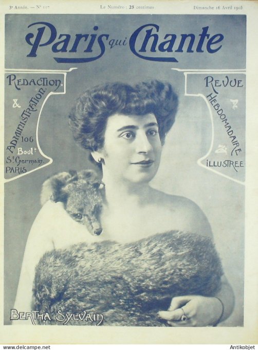 Paris qui chante 1905 n°117 Bertha Sylvain Carliès Royus Léo Pouget Jehan Rictus