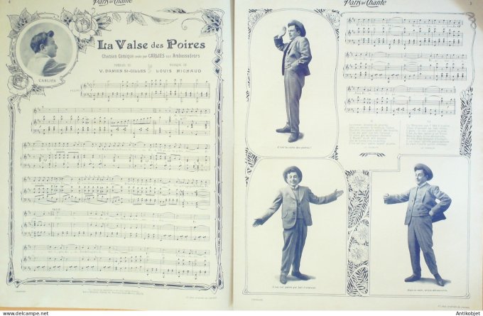 Paris qui chante 1905 n°117 Bertha Sylvain Carliès Royus Léo Pouget Jehan Rictus