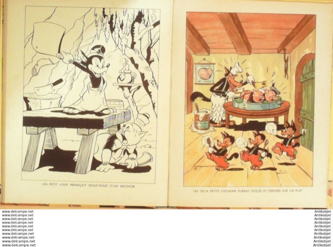 Walt Disney Les Trois mechants Loups Hachette1937 Eo