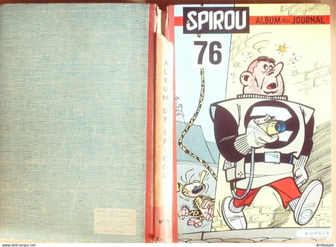 Album Spirou 76 Dupuis (n°1145-1154) 1960 (24-03 au 26-05) Eo complet