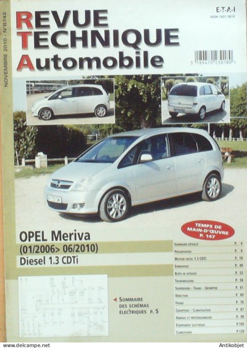 Revue Tech. Automobile 2010 n°B743 Opel Meriva diesel