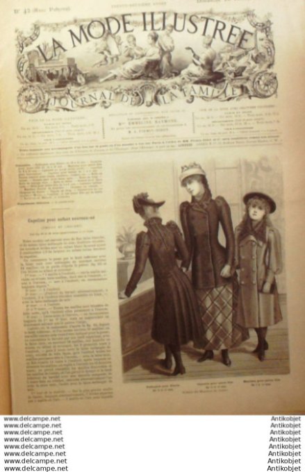 Journal + Patron Mode illustrée  1891 # 42 (with Pattern)