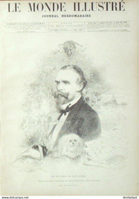 Le Monde illustré 1877 n°1036 Cherbourg (50) Constantinople Vietnam Cholen