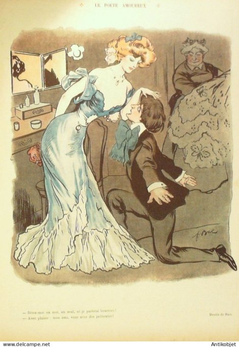 Le Rire 1908-05-16 # 276 Journal humoristique Ed.Originale Le Poete amoureux