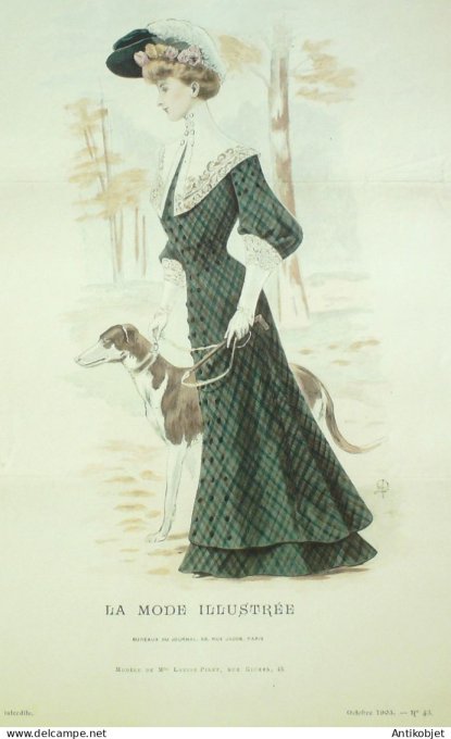 Gravure Mode illustree 1903 # 43 (Old Fashion plate) RARE