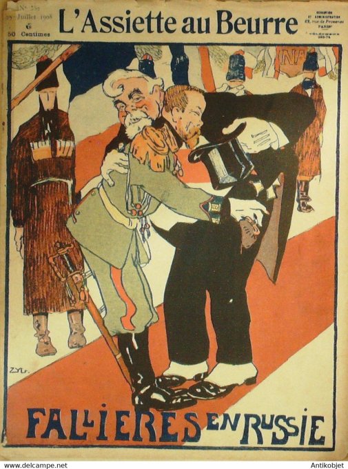 L'Assiette au beurre 1908 # 382 Fallières en Russie Zyg