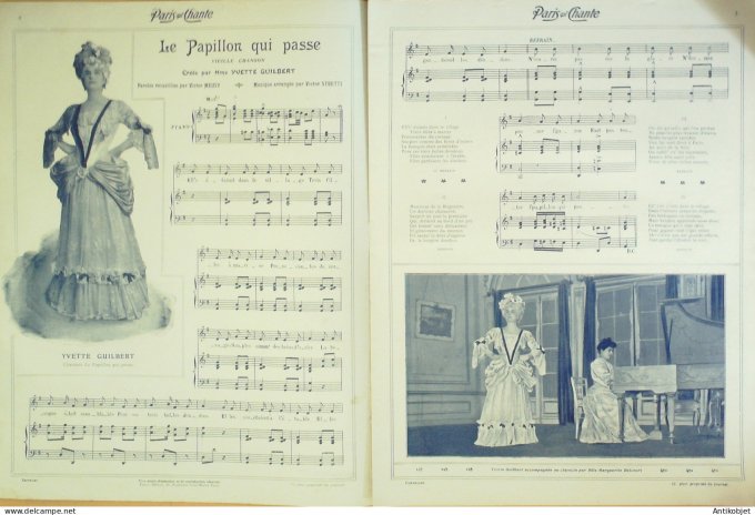 Paris qui chante 1905 n°116 Yvette Guilbert Reschal Brébion Limat Dalaza Debray