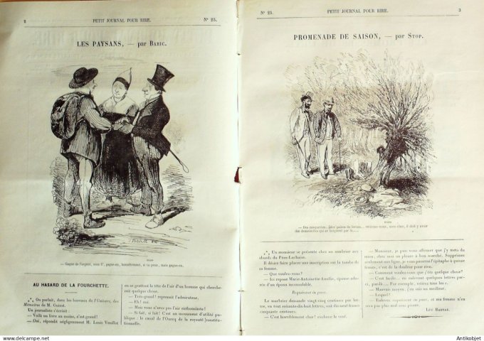 Petit journal pour Rire 1868 #   25 Les promesses de l'ete Bertall