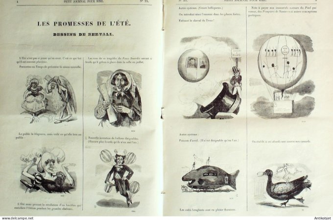 Petit journal pour Rire 1868 #   25 Les promesses de l'ete Bertall