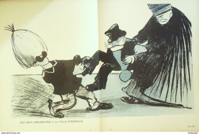 L'Assiette au beurre 1904 # 160B Loubet à Rome Camara bleu