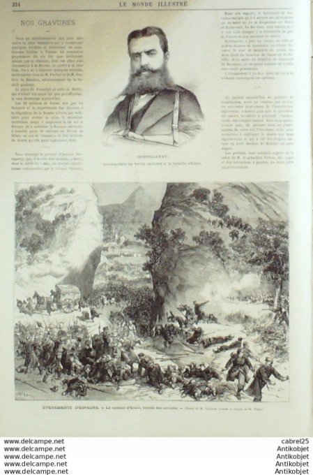 Le Monde illustré 1873 n°841 Autriche Vienne Algérie Constantine Douarnenez (29) Gray (70) Rochefort