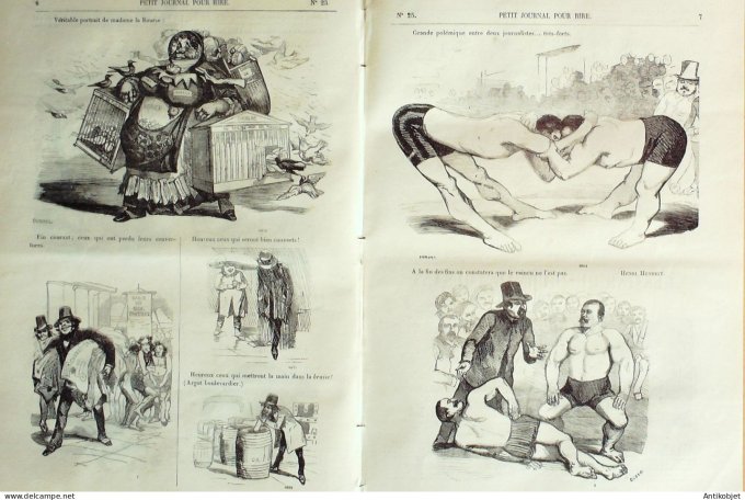 Petit journal pour Rire 1868 #   25 Les promesses de l'ete Bertall
