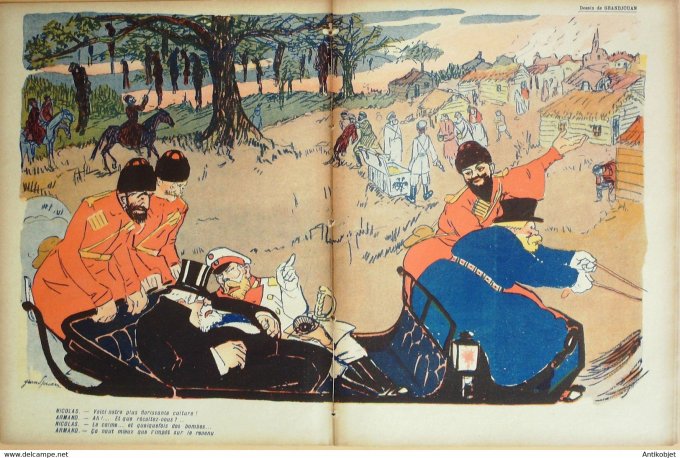 L'Assiette au beurre 1908 # 382 Fallières en Russie Zyg