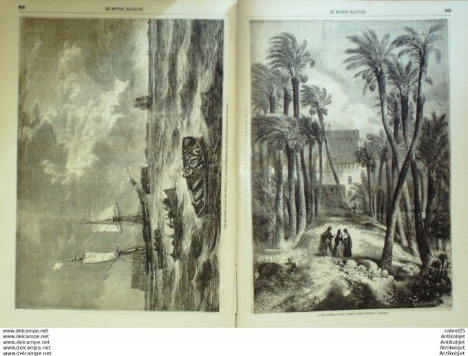 Le Monde illustré 1861 n°245 Pologne Dantzick Turquie Trebizonde Mexique Vera-Cruz Espagne Alicante