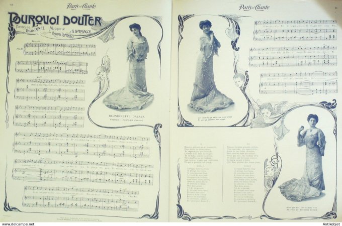 Paris qui chante 1905 n°116 Yvette Guilbert Reschal Brébion Limat Dalaza Debray