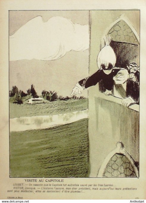 L'Assiette au beurre 1904 # 160B Loubet à Rome Camara bleu